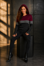 Women's Casual Color-block Hoodie