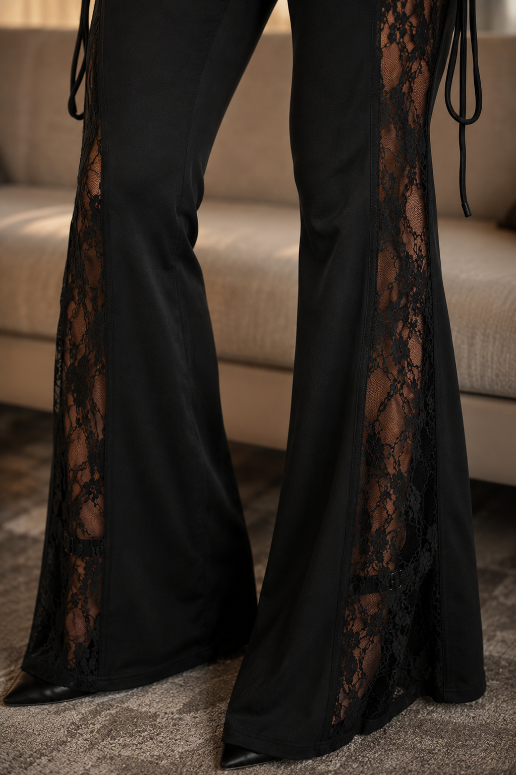 Women's Lace Flare Pants