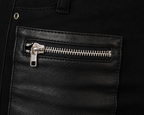 Black Panel Zipper Trousers