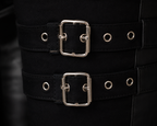 Black Panel Zipper Trousers