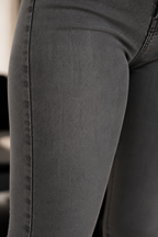 Slim Fit Stretchy Black Leather Skinny Pants