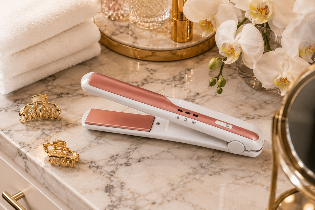 USB wireless charging hair straightener