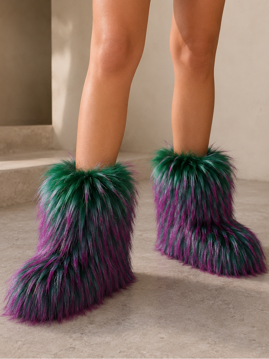 Fluff & Style Fur Booties