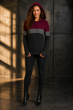 Women's Casual Color-block Hoodie
