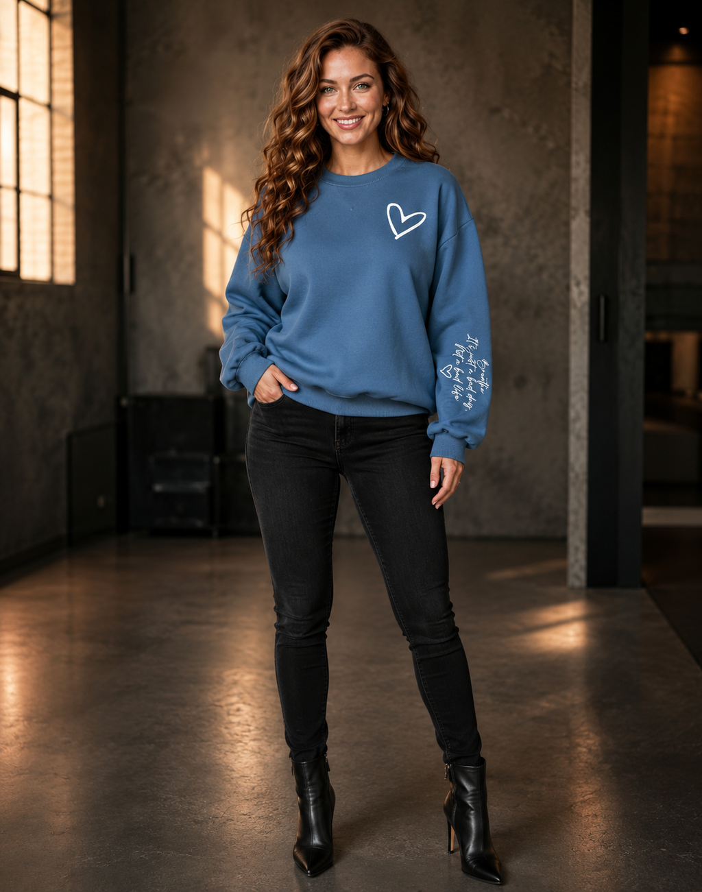 Women's Trendy Round-Neck Style Sweatshirt