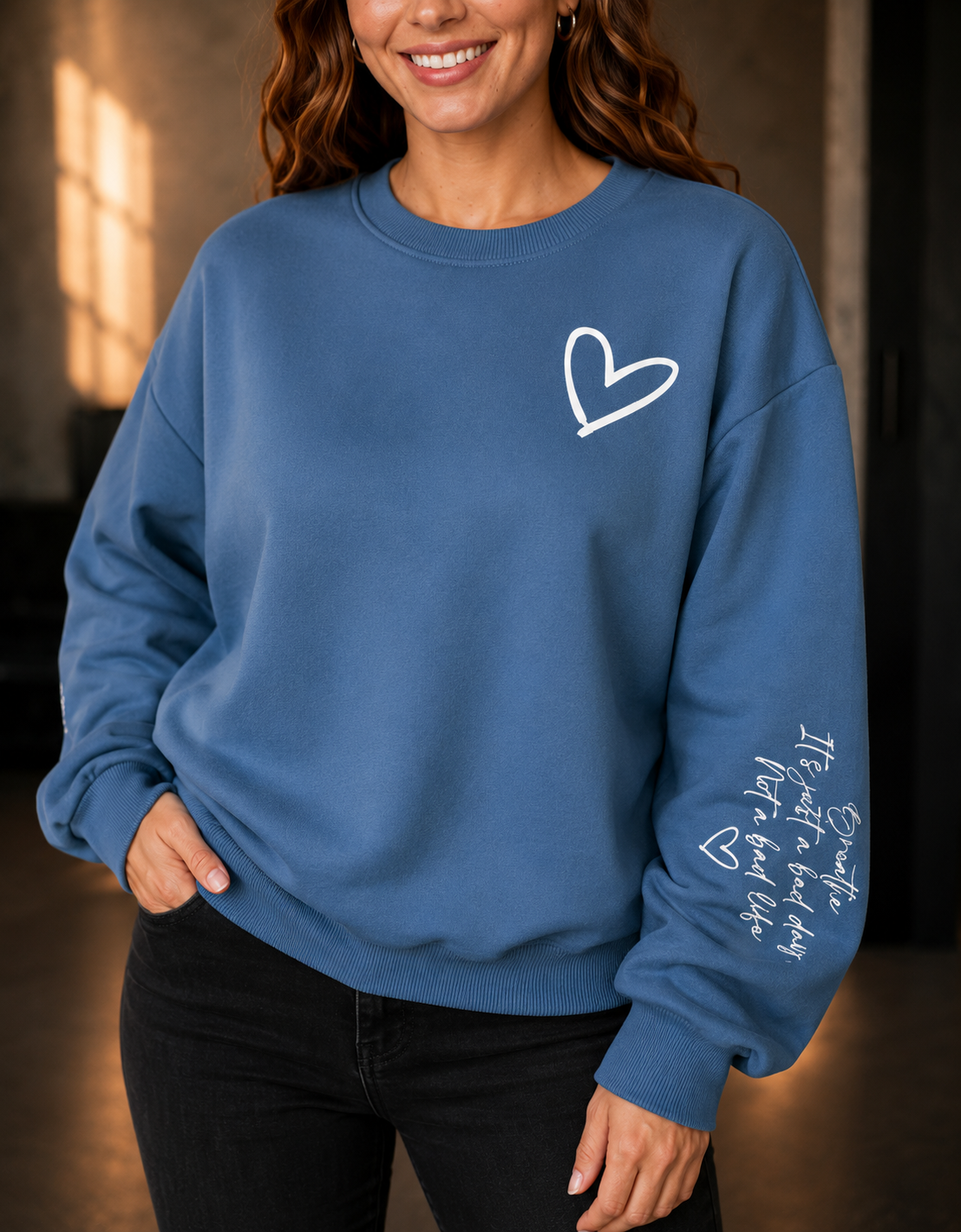 Women's Trendy Round-Neck Style Sweatshirt