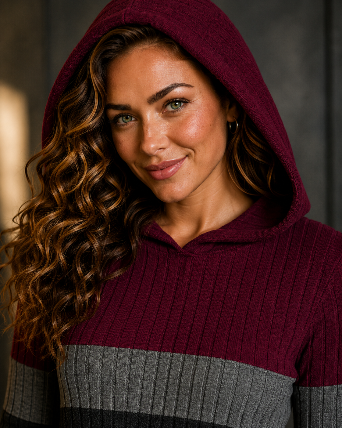 Women's Casual Color-block Hoodie