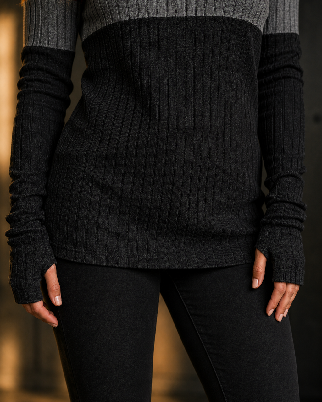 Women's Casual Color-block Hoodie