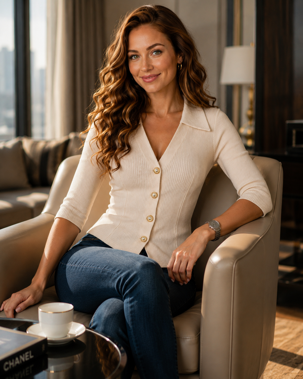 Women's Short-Sleeve Knitted Top