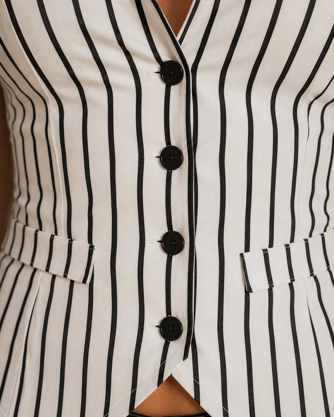 Women's Beetlejuice Striped Sleeveless Vest