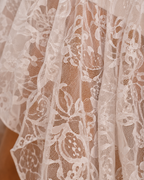Lace Stretchy Asymmetrical Ruffled Hem Skirt