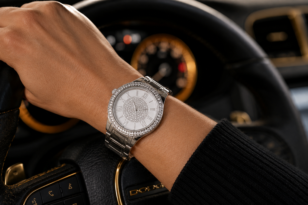 Women's Large Dial Art Piece Watch