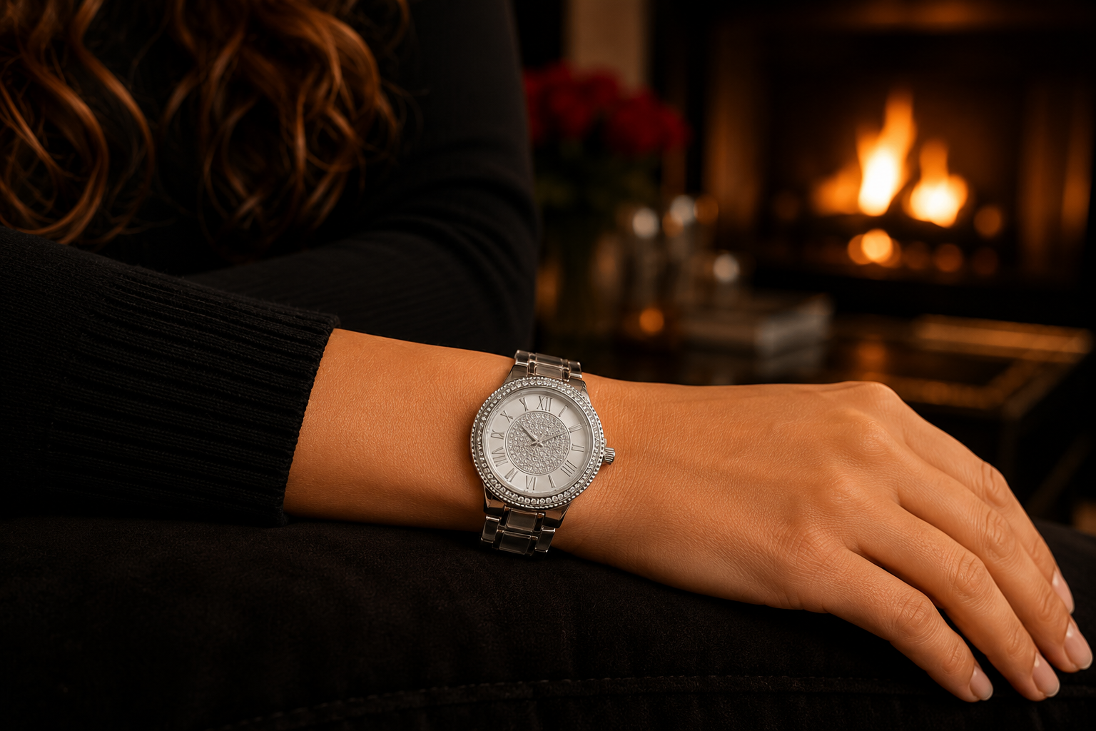 Women's Large Dial Art Piece Watch