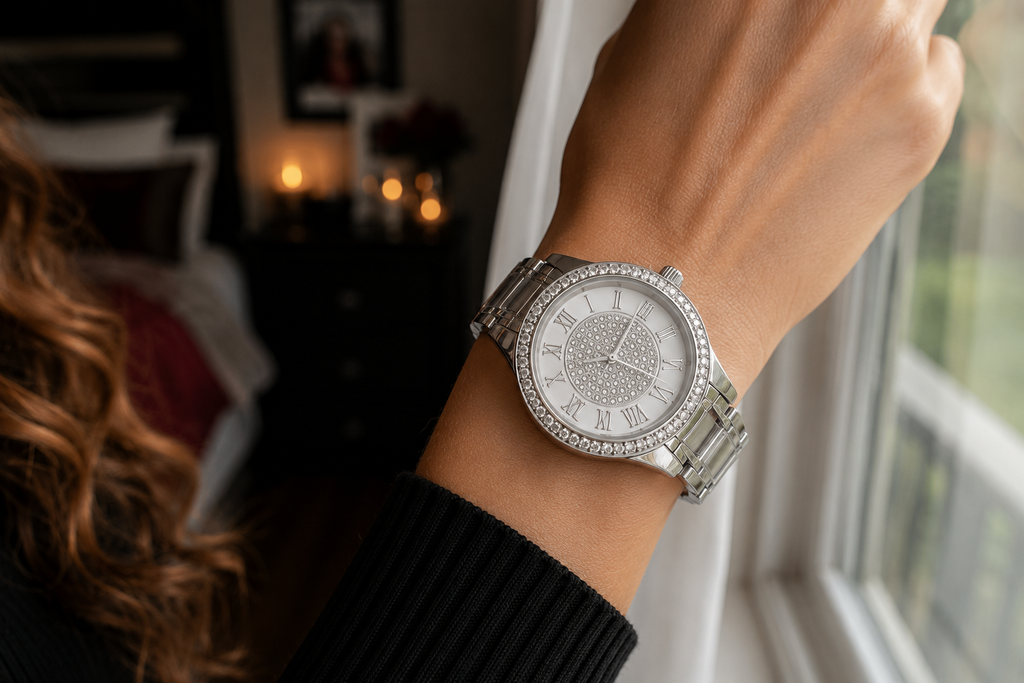 Women's Large Dial Art Piece Watch