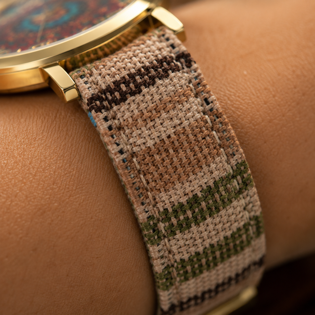 Round Floral Design Casual Quartz Watch