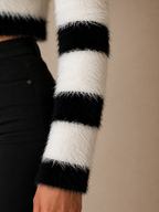 Women's Striped Turtleneck Sweater
