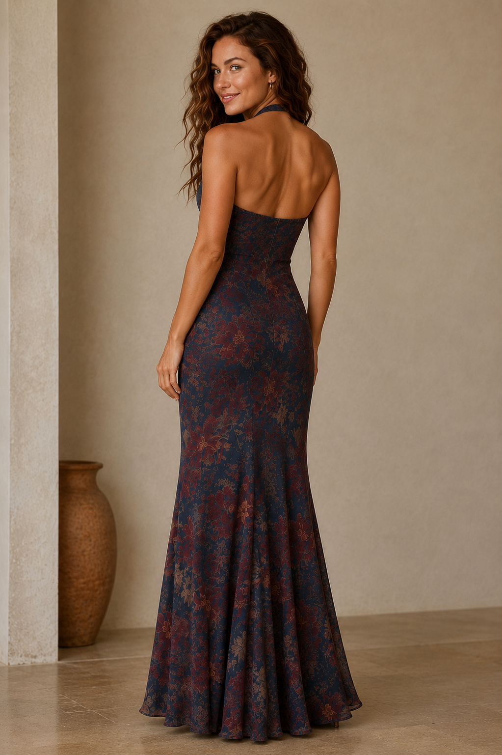 Urban Blossom Halter Dress