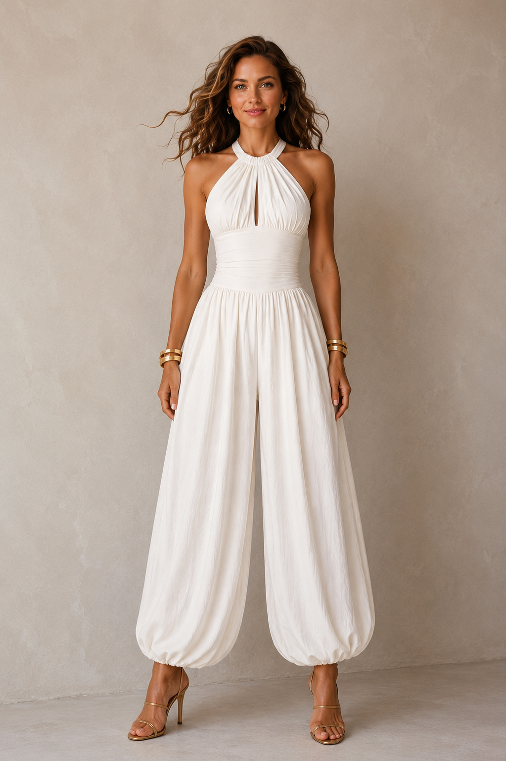 Bohemian-Style Backless Jumpsuit