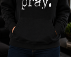 Women's First We Pray Drop-Shoulder Casual Sweater