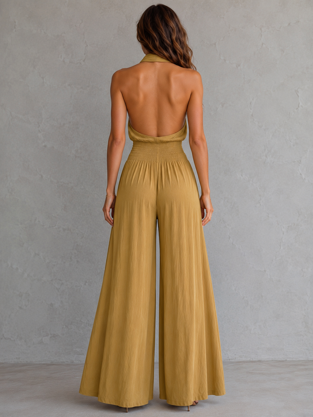 Women's Backless Wide-Leg Jumpsuit
