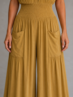 Women's Backless Wide-Leg Jumpsuit
