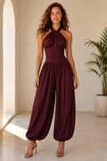 Bohemian-Style Backless Jumpsuit