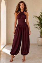Bohemian-Style Backless Jumpsuit